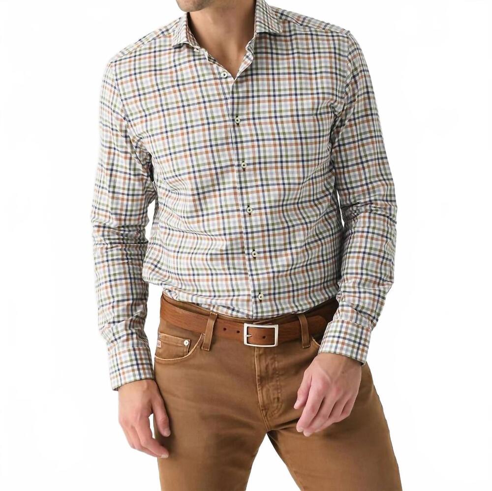 NEW JOHNNIE-O guffy top shelf button up shirt in pumpkin